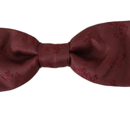 Elegant Maroon Silk Bow à nœud papillon