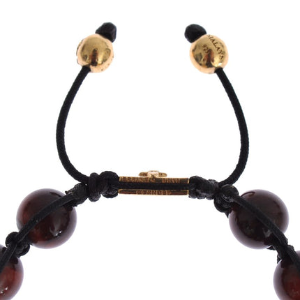 Radiant Red Tiger Eye & CZ Gold Bracelet