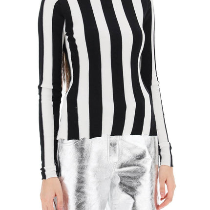 Interior ridley striped funnel-neck sweater