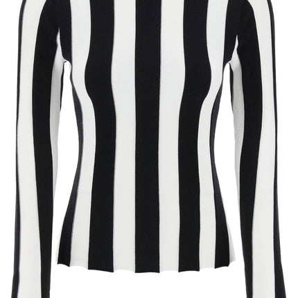 Interior ridley striped funnel-neck sweater