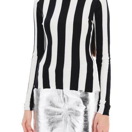 Interior ridley striped funnel-neck sweater