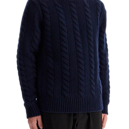 Moncler wool and cashmere cable knit pullover