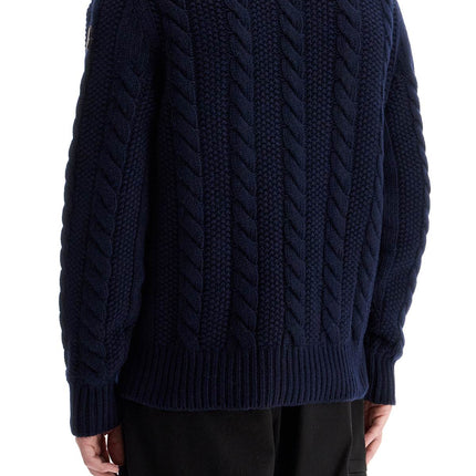 Moncler wool and cashmere cable knit pullover