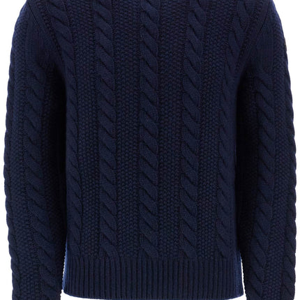 Moncler wool and cashmere cable knit pullover