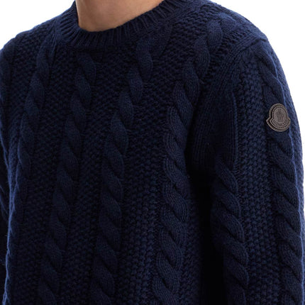 Moncler wool and cashmere cable knit pullover