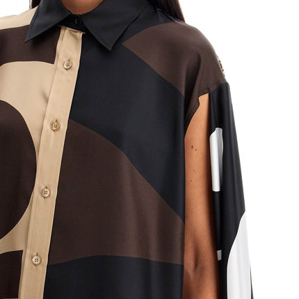 Moschino silk patchwork shirt