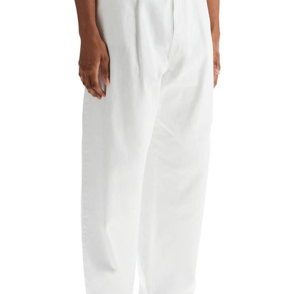 Moschino white cotton wide leg trousers