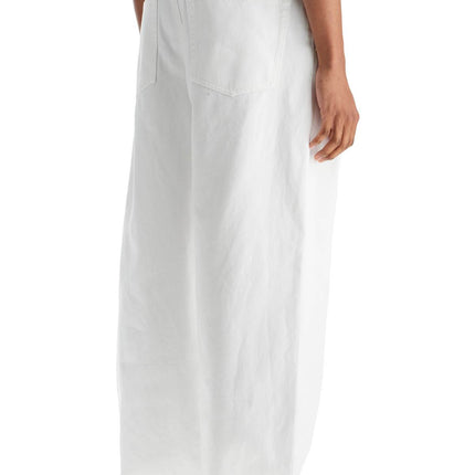 Moschino white cotton wide leg trousers