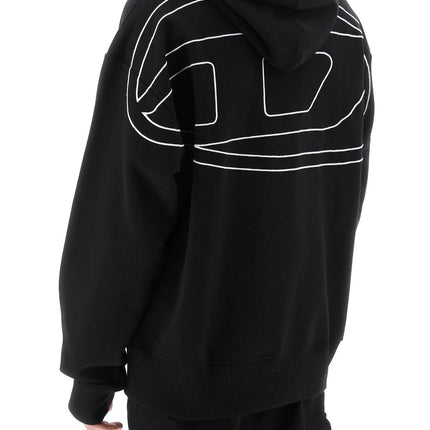 Diesel logo embroidered hoodie