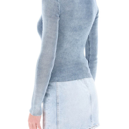 Diesel m-teri ribbed sweater with logo plaque