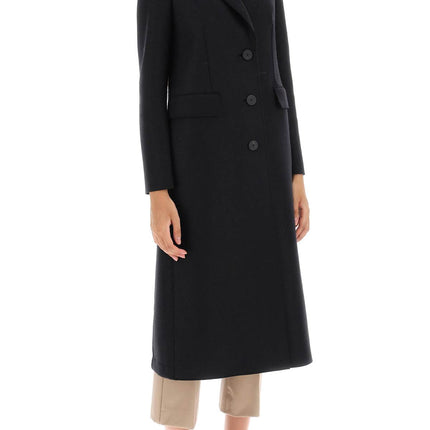 Harris Wharf London single-breasted coat in pressed wool