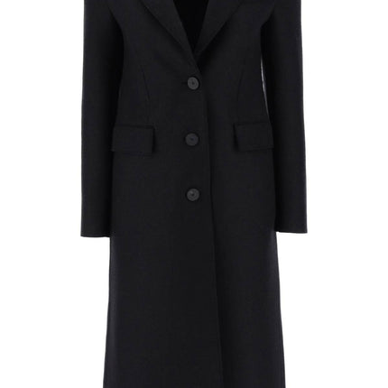 Harris Wharf London single-breasted coat in pressed wool