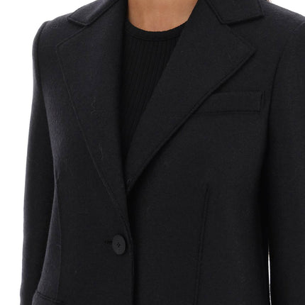 Harris Wharf London single-breasted coat in pressed wool