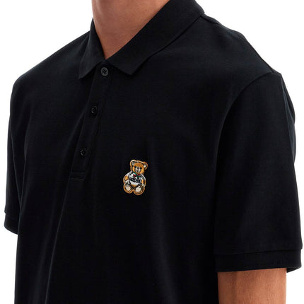 Moschino polo shirt with teddy bear application