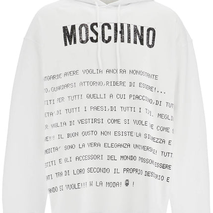 Moschino hooded sweatshirt with letter