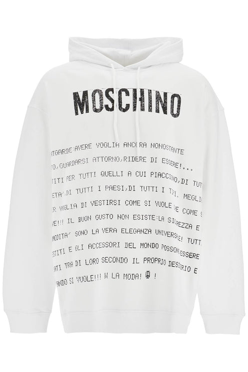 Moschino hooded sweatshirt with letter