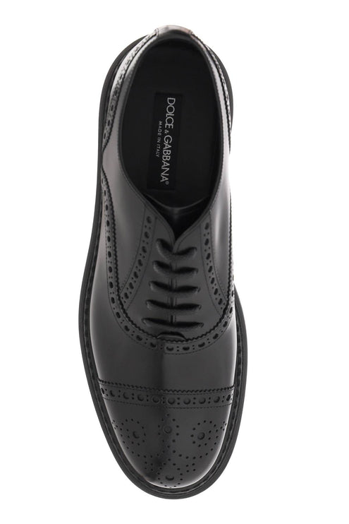 Dolce & Gabbana brushed leather oxford lace-ups