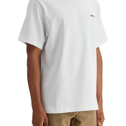 Axel Arigato white organic cotton crew neck t-shirt with discreet logo