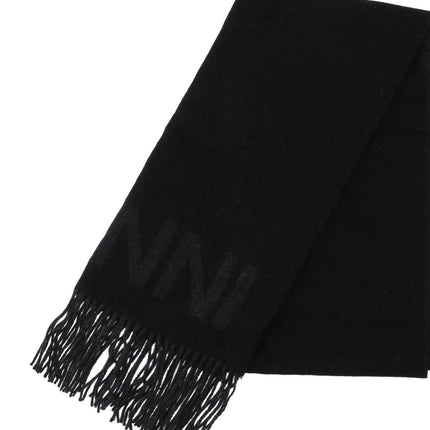 Ganni logo lettering scarf