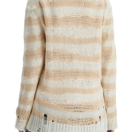 Acne Studios striped distressed cardigan with