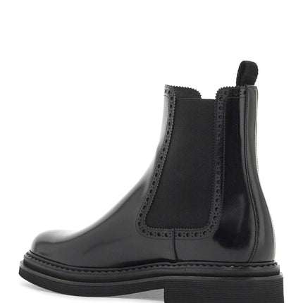 Dolce & Gabbana brushed leather chelsea ankle boots