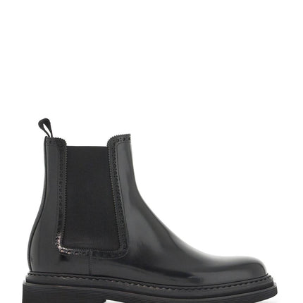 Dolce & Gabbana brushed leather chelsea ankle boots