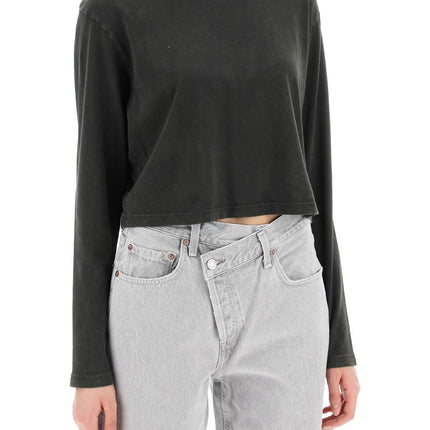 Agolde "cropped long-sleeved mason t