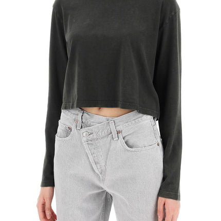 Agolde "cropped long-sleeved mason t