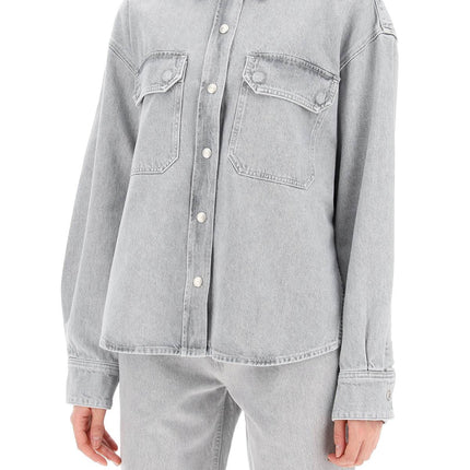 Agolde gwen denim shirt for women