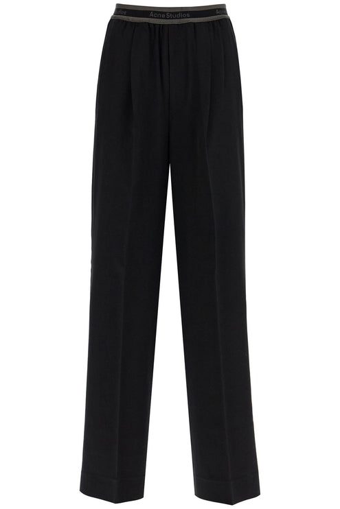 Acne Studios wide twill pants with elastic waistband