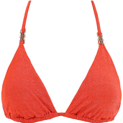 Max Mara Beachwear triangle bikini top in jersey and lurex fabric