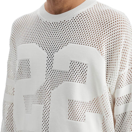 Amiri neck perforated knit sweater