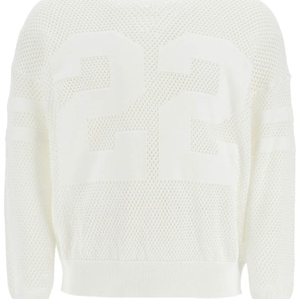 Amiri neck perforated knit sweater