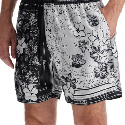 Amiri silk bandana print bermuda shorts