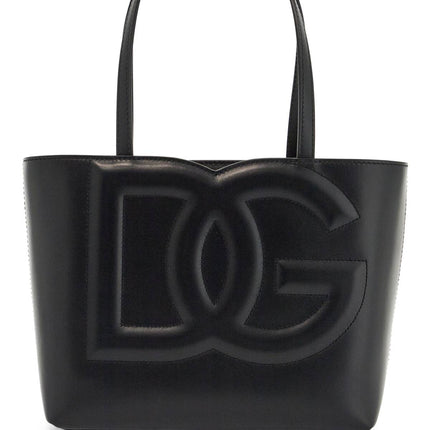 Dolce & Gabbana black smooth calfskin rectangular shopping bag