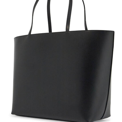 Dolce & Gabbana black calfskin shopping bag with embossed logo