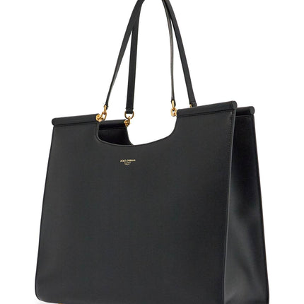 Dolce & Gabbana large black leather tote bag