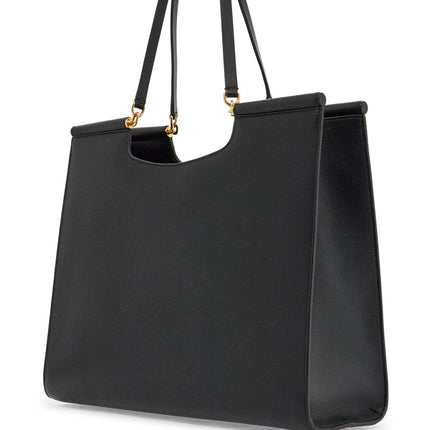 Dolce & Gabbana large black leather tote bag