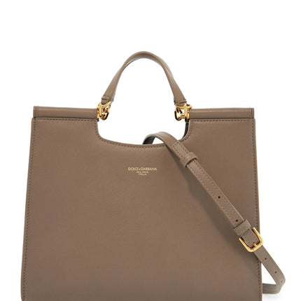 Dolce & Gabbana beige calfskin tote bag with adjustable shoulder strap