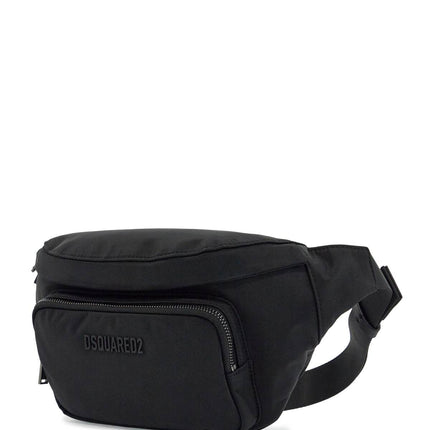 Dsquared2 black waist bag in polyamide with adjustable shoulder strap