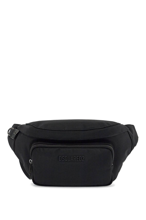 Dsquared2 black waist bag in polyamide with adjustable shoulder strap