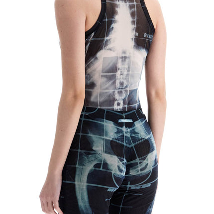 JEAN PAUL GAULTIER body in black polyamide with x-ray print