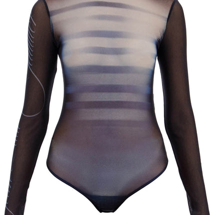 JEAN PAUL GAULTIER printed mesh body suit for