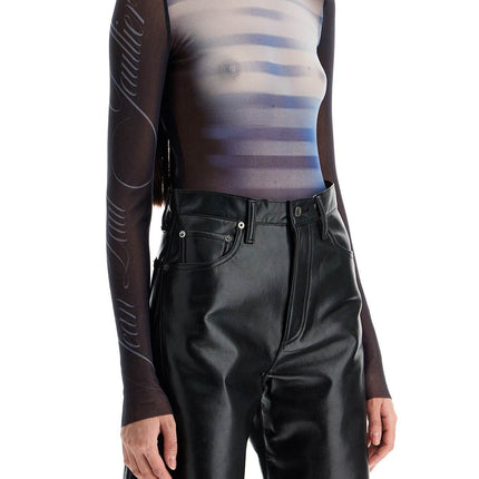 JEAN PAUL GAULTIER printed mesh body suit for