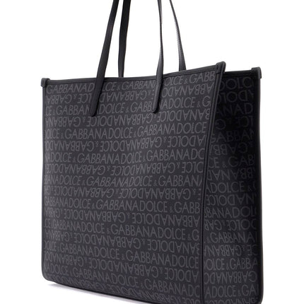 Dolce & Gabbana large jacquard-coated tote bag