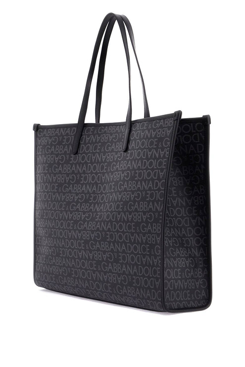 Dolce & Gabbana large jacquard-coated tote bag