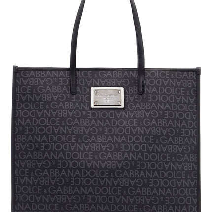 Dolce & Gabbana large jacquard-coated tote bag