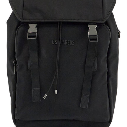 Dsquared2 black nylon laptop backpack