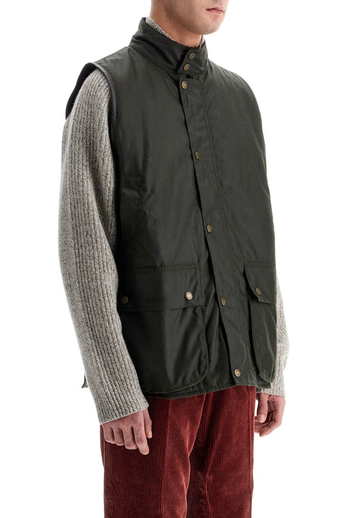 Barbour x Baracuta waxed cotton vest for men