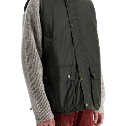 Barbour x Baracuta waxed cotton vest for men